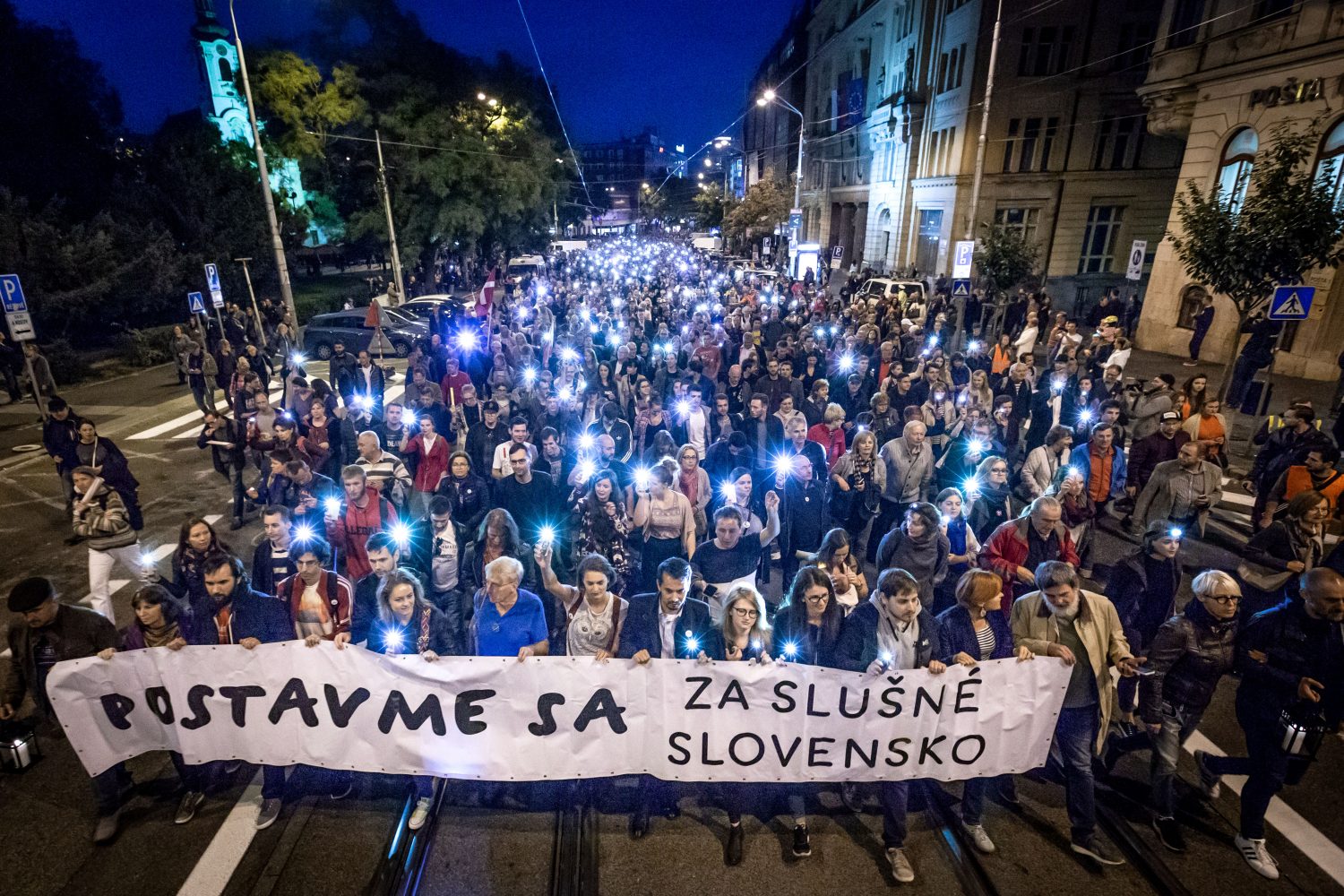 Protest pochod Za slu?n Slovensko